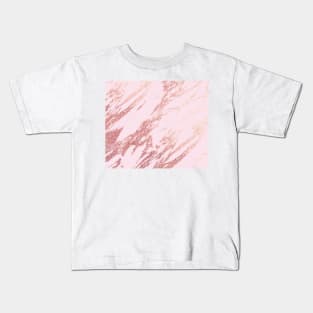 Pastel pink rose gold Kids T-Shirt